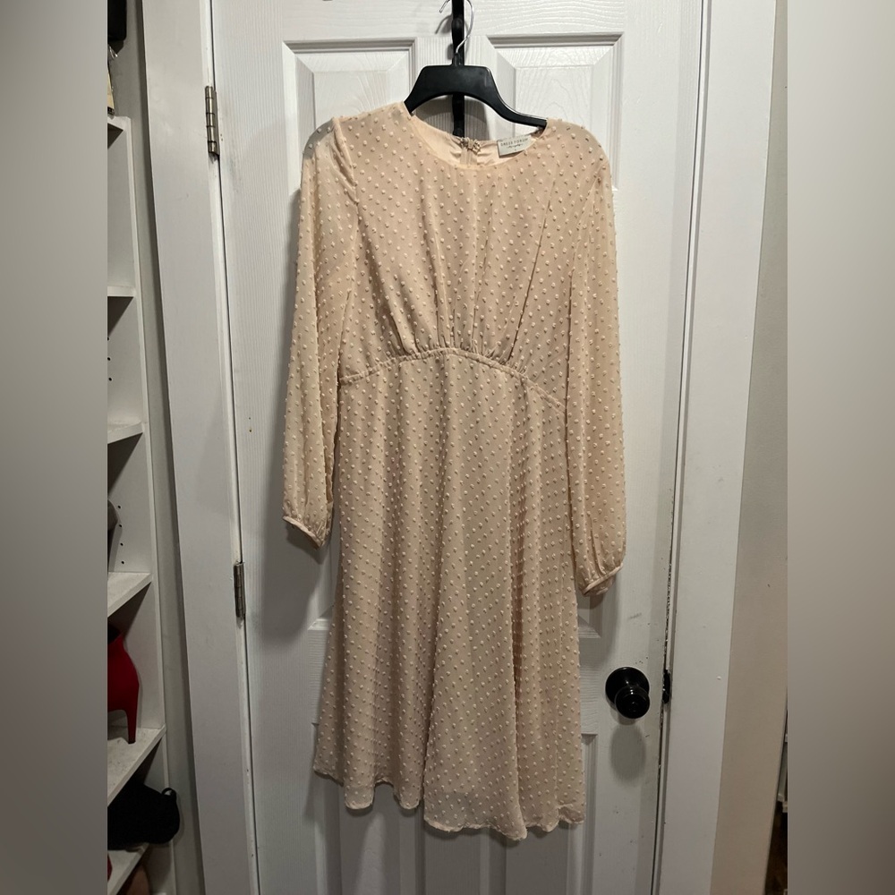Dress Forum Cream Long Sleeve Dress